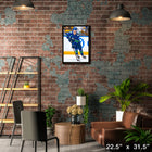 Elias Pettersson Vancouver Canucks - Toile encadree - 22" x 31"-Sous licence officielle de la LNH et de l'AJLNH