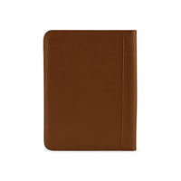 Bugatti - Étui d’écriture Wellington avec fermeture éclair tout autour - bloc-notes inclus - cognac-Fabriqué en cuir synthétique grainé