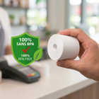 Eddie pis - Rouleau de papier thermique - 2-1/4 po x 60 pi - Paquet de 100 (Sans BPA)-100% sans BPA
