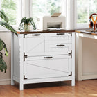HOMCOM - Armoire à dossiers à 4 tiroirs avec glissières silencieuses - blanc-Un grand tiroir accueille des dossiers légaux, lettre et A4, un tiroir moyen pour lettre et A4, plus deux petits tiroirs pour les fournitures 