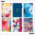 The Happy Planner - Planificateur daté format mini 2026–2027 à reliure à disques - 7-1/2 po x 6-11/16 po - Expression abstraite-S’harmonise parfaitement avec les autres articles de la collection Abstract Expression 