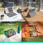 Logitech - Touch iPad Air 11" (M3/M3/M4) / iPad Air 5ème génération Étui Clavier - Gris Oxford - Anglais-Utilise un emballage responsable à base de papier certifié FSC 