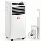 HOMCOM - Climatiseur portable avec 4 modes pour une couverture de 258-441 pi² - blanc-Trois fonctions : refroidit, déshumidifie, ventile. Mode veille 