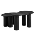Modway - Hackney Bois de manguier Ensemble de table basse pour nidification - Noir-Assemblée requise