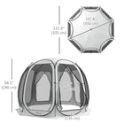 Outsunny - Tente moustiquaire 11 pi L x 11,5 pi l avec moustiquaires, sac de transport portable et 2 portes, blanc crème-Les doubles portes permettent un accès facile pour plusieurs utilisateurs simultanément