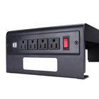 Rocelco - DMS Double support / élévateur pour moniteur avec 4 ports CA et 2 ports USB - Noir-Comprend un cordon d'alimentation extra long de 10 pieds