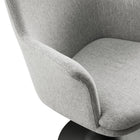 Modway - Lippa Salle à manger pivotante Rembourré Fauteuil - Noir Gris clair-9