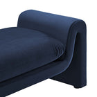 Modway - Waverly Performance Velvet Banc - Bleu Minuit-Capacité de poids : 661 lb.