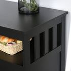 HOMCOM - Buffet de cuisine 39,4 po L - noir-Matériau : MDF 