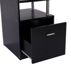 HOMCOM - Bureau d'ordinateur avec support d'écran et plateau à clavier - 59,75 po L x 23,5 po l x 34,75 po H - noir-Support CPU inférieur pour placer la tour d’ordinateur sur le côté