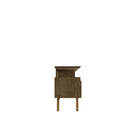 Manhattan Comfort - Meuble TV Yonkers 70,86 po style Mid-Century Modern - Brun Rustique-Étagère supérieure flottante ouverte géométrique avec design biseauté