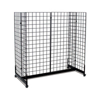 Wamaco - Kit de base pour gondole avec Quatre panneaux grillagés 2 x 6 pieds - Noir-Kit tout-en-un - Inutile de chercher quelles pièces de grille s'assemblent entre elles, car une fois monté, ce kit constitue un présentoir gondole fonctionnel.