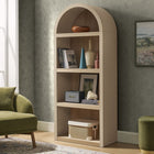 Modway - Caleb 4e Étagère Arqué Vitrine - Basané-Capacité d’étagère de 99 lb