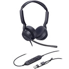 Casque UC double Yealink UH42 - Casque pour téléphone et ordinateur - Certifié UC - Noir-Longueur du câble du casque : 0,65 m (du casque à l'unité de contrôle d'appel)