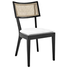 Modway - Caledonia Tissu tapis Chaise à manger Ensemble de 2 - Noir Blanc-Assemblée requise