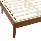 Modway - Sirocco Rotin et bois Lit de plateforme complet, Noyer-9