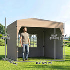 Outsunny - Tente auvent pliante 9.6 pi l x 9.6 pi L avec 3 parois latérales - Installation facile à 1 bouton-Aération supérieure pour une meilleure circulation de l'air et dissipation de la chaleur