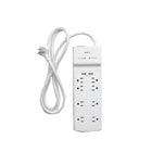 NXT Technologies - Limiteur de tension à 8 prises et 2 ports USB NX54317-CA NX54317, 6 pi, 2100 joules, blanc-8 prises de courant standard et 2 ports USB-A (3,4 A)