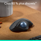 Logitech - Souris trackball sans fil Ergo M575S - Graphite-Plastique recyclé: Les pièces en plastique de la souris trackball Bluetooth ERGO M575S sont en PLASTIQUE RECYCLÉ POST-CONSOMMATION certifié (Graphite: 52 (Blanc cassé) 21 %) 