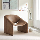 Modway - Vivi Cuir végane Chaise d’accent - Brown-Rembourrage en mousse dense