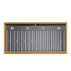 KUCHT KRH48SG 48 po Hotte murale - 900 CFM - Acier inoxydable avec accents dorés-Écran LCD à commande tactile par capteur permettant de choisir la vitesse appropriée