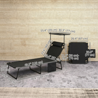 Outsunny - Chaise de bronzage pliante - chaise longue avec auvent - gris foncé-Coussin de tête rembourré pour soutenir votre cou et votre tête