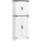 HOMCOM - Armoire de cuisine 64 po avec étagères réglables - blanc-Dix étagères et huit porte-épices maximisent l’espace de rangement 