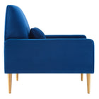 Modway - Liliana Performance Velvet Fauteuil - Marine-Rembourrage en mousse dense