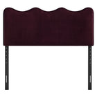 Modway - Athena Velours de performance résistant aux taches Tête de lit Queen size, Mûrier-Quatre positions de montage ajustables