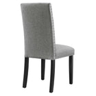 Modway - Parcel Restauration Tissu rembourré Fauteuil d’appoint - Gris clair-Chaise à manger contemporaine