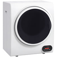 HOMCOM - Sèche-linge portable compact 1,5 pi³ - 850 W - blanc-Quatre modes : séchage puissant, séchage intelligent (arrêt automatique), séchage supplémentaire à basse température (élimination des odeurs) et séchage normal 