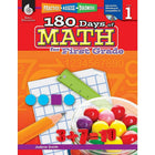 Shell Education - Practice, Assess, Diagnose (SEP50804) : 180 Days Of Math Book, 1re année-Convient aux enfants de 6 ans et en 1re année