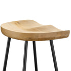 Modway - Concord Dos sans dos Tabourets de comptoir - Chêne - Ensemble de 2-9