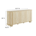 Modway - Overture Ovale 63" Faux travertin Buffet - Travertin-Bords arrondis