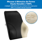 Mount-It! - Coussin de dossier complet Ergo Collection - Noir-Dimensions : 18,5 po x 16,14 po x 4,72 po