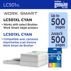 Brother - LC501XLCS Cartouche d’encre cyan authentique à haut rendement-Les cartouches d’encre cyan à haut rendement LC501XLCS authentiques de Brother offrent des résultats fiables et constants
