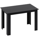 HOMCOM - Table à manger moderne 47 po avec effet bois - noir-Finition élégante en bois à face mélaminée avec une légère résistance à l'eau pour un usage quotidien 