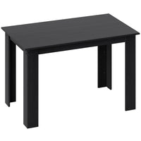 HOMCOM - Table à manger moderne 47 po avec effet bois - noir-Finition élégante en bois à face mélaminée avec une légère résistance à l'eau pour un usage quotidien 