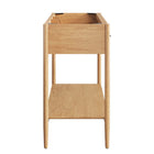 Modway - Zaire 48" compatible double évier Armoire de toilette de salle de bain (lavabo non inclus) - Naturel-Jambes effilées
