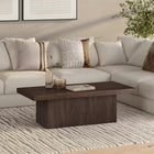 Hudson&Canal - Table basse rectangulaire Torren (122 cm de largeur) - Brun aulne-Caractéristiques assemblage facile