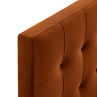 Modway - Lily Velours de performance résistant aux taches Tête de lit Queen size, Rouille-Assemblée requise