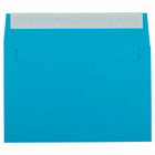 JAM Paper - Enveloppes d'invitation colorées A9 avec fermeture autocollante - 5 3/4 x 8 3/4 - bleu recyclé - paquet de 100-Ces enveloppes sont parfaites pour envoyer des invitations, des cartes de voeux, des RSVP, des cartes de remerciement, des cadeaux d'anniversaire, des remises de diplômes, des vacances et plus encore