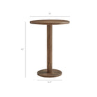 Modway - Neo Rond 31 po Terrasse extérieure Bois Patio Bar Table - Brun Cacao-Finition brossée de fil