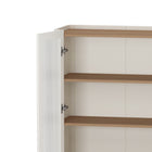 Manhattan Comfort - Armoire de Décoration Moderne Abbey 31,5 po - Érable et Blanc Cassé-Conception de plateau supérieur ajoutant fonctionnalité et sophistication à ce produit