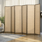 HOMCOM - Paravent autoportant tressé à la main 6 panneaux pour chambre - brun-Dimensions totales : 106,3 po L x 0,8 po l x 70,9 po H (270 x 2 x 180 cm)  
