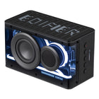 Edifier - Haut-parleur portable QD25 BT certifié audio Hi-Res, son dynamique, puissance RMS de 25 W, avec éclairage splendide et jumelage TWS – Noir-Performance sonore dynamique. Le QD25 offre un son vibrant grâce à un haut-parleur médium-grave de 2,5 po avec aimants en néodyme, un tweeter à dôme en soie de 0,75 po également doté d’aimants en néodyme, ainsi qu’un radiateur passif ovale. Alimenté par un amplificateur en classe D à haute efficacité, il délivre 25 W RMS de son dynamique avec des basses percuta