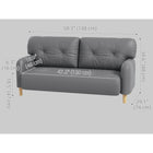 HOMCOM - Canapé 58 po pour chambre avec coussins - gris-2 coussins de dossier capitonnés pour un confort et une esthétique accrus 