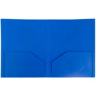 JAM Paper - Chemises robustes à 2 pochettes - bleu - Paquet de 6-Taille : 9,5 x 11,625 pouces | S'adapte facilement aux documents de 8,5" x 11"