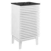 Modway - Render 18" Vanette de salle de bain - Blanc Noir-Style moderne du milieu du siècle