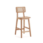 Manhattan Comfort - Versailles tabouret de comptoir style industriel 15,75" - nature - lot de 2-Siège en contreplaqué